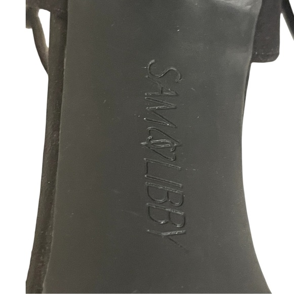 SAM & LIBBY DAHILA BLACK SNAKE PRINT SPIKE HEEL D’ORSAY STILETTOS SZ 9 MED - Picture 6 of 14